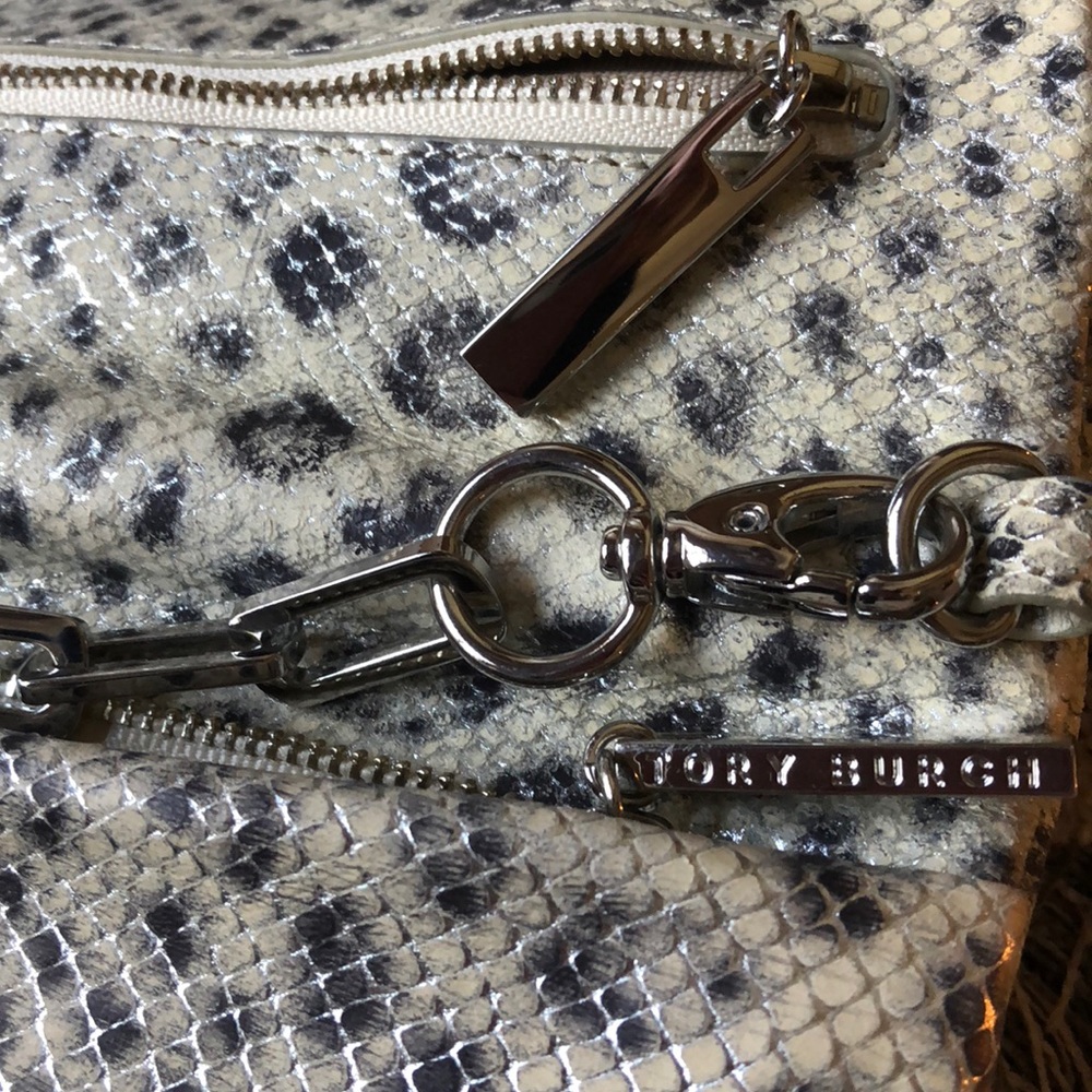 Tory Burch Python Clutch With Detachable Strap - image 5